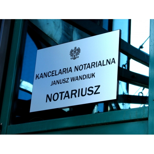 Tablica grawerowana Notariusz